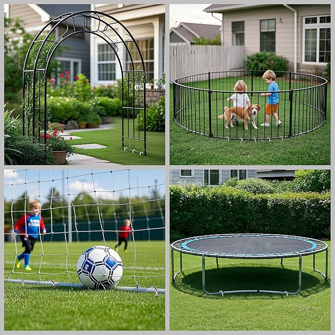 VVOKGO Rebar-Stakes-12-Inch J Hook Galvanized Tent Stakes Heavy Duty, 50-Pack Ground Chain Link Fence Anchors with Chisel Point End for Gazebo, Camping Tents, Outdoor Inflatables Decorations