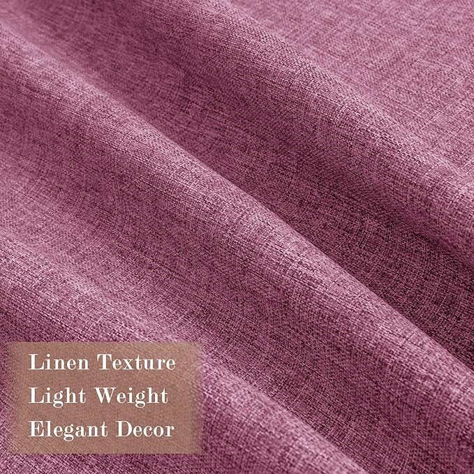 Full Blackout Privacy Curtains, 240 Inch Extra Wide Linen Blend Drapes, Pinch Pleat Window Drapery for Room Divider Storage/Space Room Separation, 1 Panel, W 240" x L 96", Lilac