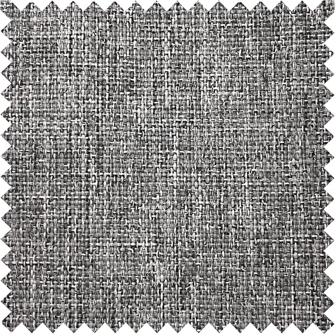 Macochico Mid Grey 100% Blackout Linen Curtains 96 Inches Long Pinch Pleated Curtains for Bedroom Living Room Nursery Farmhouse Insulated Sound Reducing Drapery with Tieback 84”Wx96”L 1 Panel