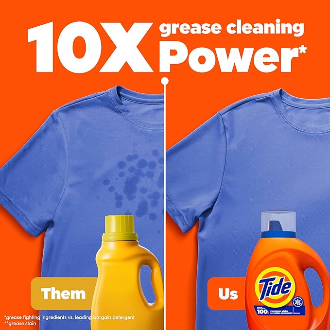 Tide Liquid Laundry Detergent, Original, 64 loads, 84 fl oz, HE Compatible (Packaging May Vary)