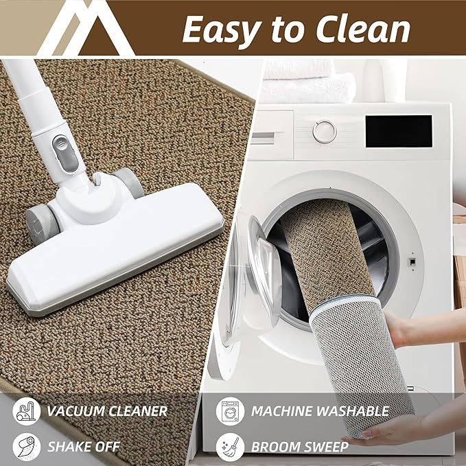 COSY HOMEER-Door-Mat 24"x36" Non Slip Absorbent Entryway Rugs Dirt Trapper Doormats Washable Entrance Mats Low Pile Welcome Floor Mat for Front Back Door and Entry Mats,Taupe