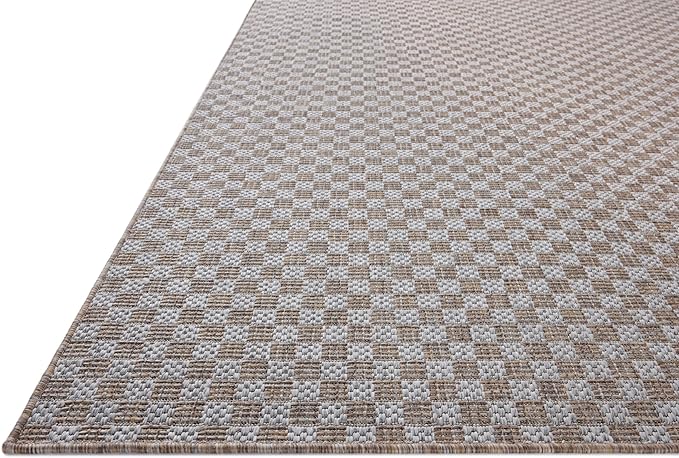 Loloi Amber Lewis Topanga Collection TOP-02 Natural/Silver 2'-3" x 3'-9" Indoor/Outdoor Area Rug