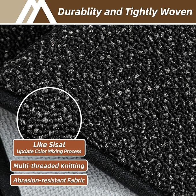 COSY HOMEER-Door-Mat 20" x 32" Non Slip Absorbent Entryway Rugs Dirt Trapper Doormats Washable Entrance Mats Low Pile Welcome Floor Mat for Front Back Door and Entry Mats,Black