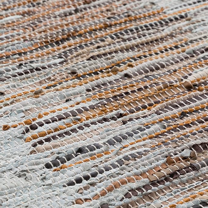 Mark&Day Wall Art, Stanzach Hide Leather and Fur Farmhouse Charcoal Macrame Tapestry Wall Hanging for Living Room, Bedroom, Office or Kitchen (44"H x 22"W)