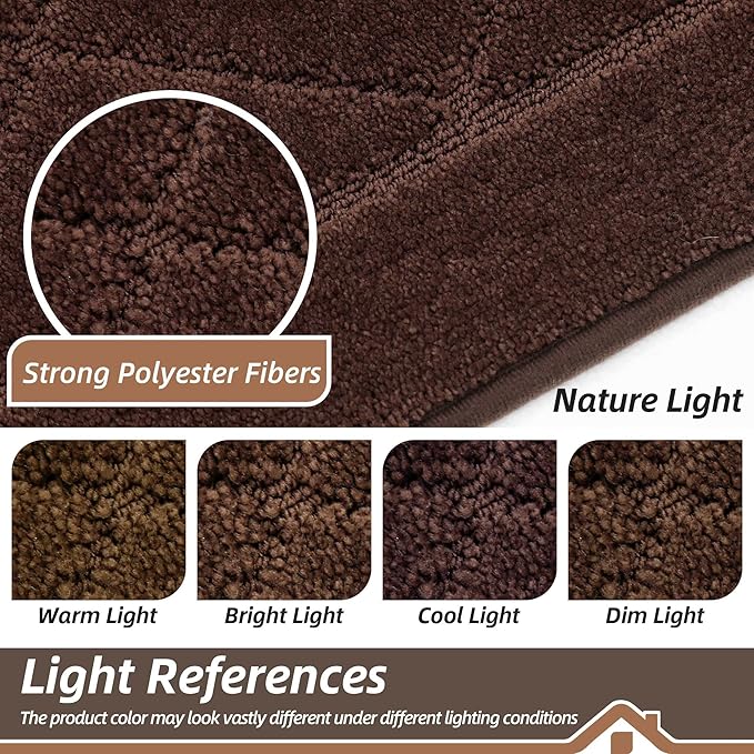 BEQHAUSE Dirt Trapper Door Mat 20" x 32", Doormat Non-Slip Entryway Rugs Washable, Dog Door Mat Stain Resistant and Absorbent Welcome Floor Mat for Front Back Door, Muddy Wet Shoes & Paws, Brown