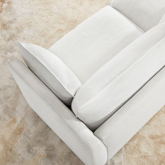 CHITA Sectional Modular Down Filled Coener Sofa, Comfty Feather V Shape Cloud Couch,FSC Certified V Shaped Couch for Living Room, 107 inch Width,4 Seat and 1 Middle Corner, Cream