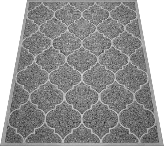 Cosyearn Door Mat, Front Door Mat, 46x35, Welcome Mats for Entryway,Garage,High Traffic Areas, Jumbo Size, Doormat Entrance, Waterproof Mat, Easy Clean, Outdoor Indoor Floor Mat,Non Slip (Grey)