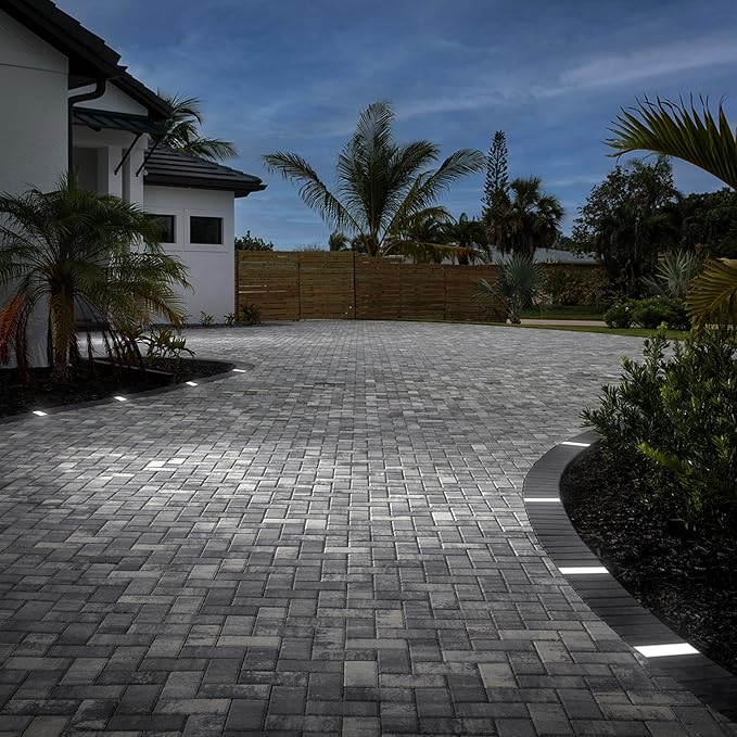 LUMENGY Paver Light 4×8 Inch (3.93 inch X 7.87 inch), Glare-Free 5000K Brick Lighting for Paver Driveways, Pathways, Patios & Garden, 12V Waterproof & Drive-Over Rated