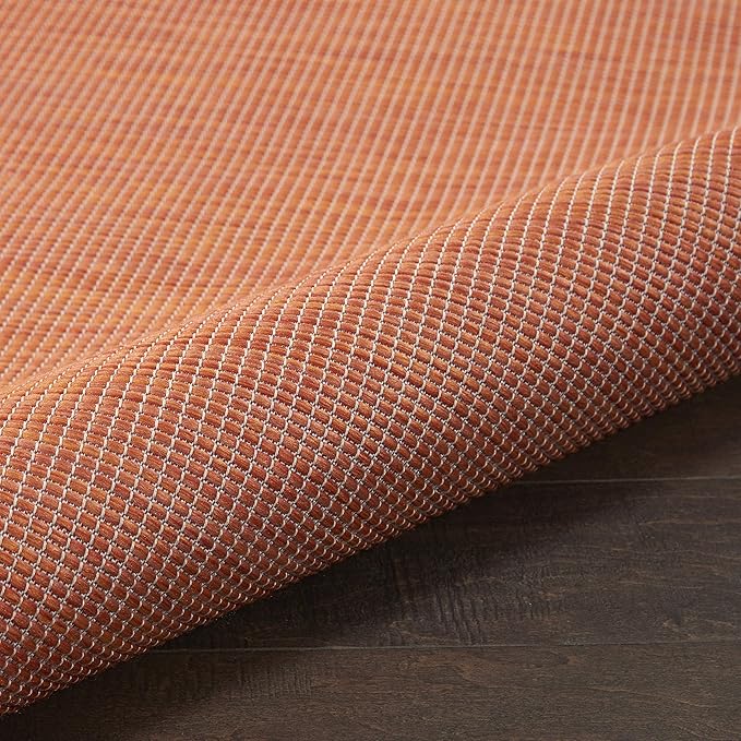 Nourison Positano Indoor/Outdoor Terracotta 2'2" x 12' Area Rug, Easy Cleaning, Non Shedding, Bed Room, Living Room, Dining Room, Backyard, Deck, Patio (2x12)