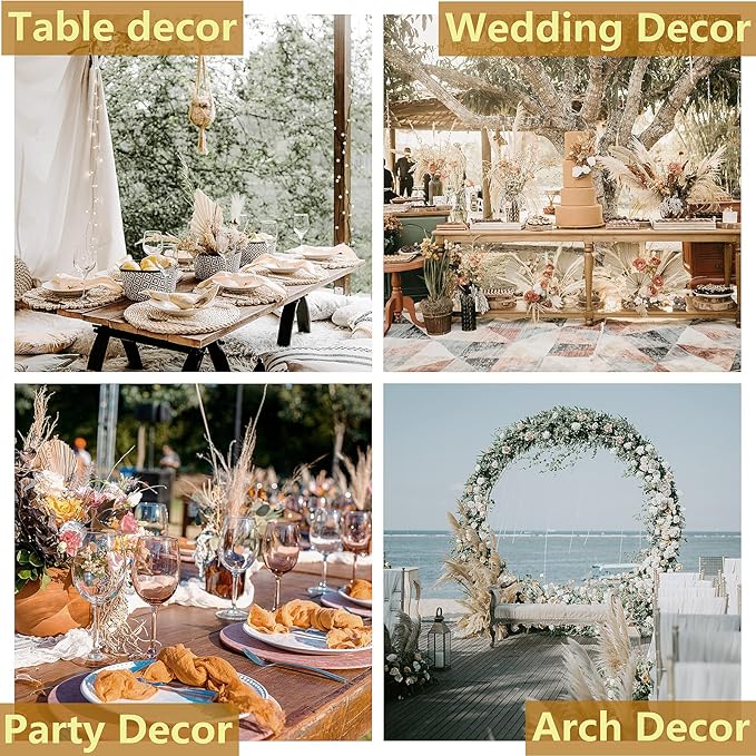 Natural Dried Pampas Grass Decor, 110 PCS Pampas Grass Contains White Bunny Tails Dried Flowers, Artificial Flowers for Bathroom Decor, Bathroom Wall Decor, Office Decor and Baby Shower Decorations