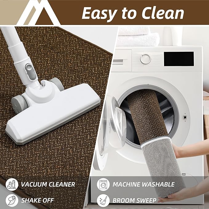 COSY HOMEER-Door-Mat 32"x48" Non Slip Absorbent Entryway Rugs Dirt Trapper Doormats Washable Entrance Mats Low Pile Welcome Floor Mat for Front Back Door and Entry Mats,Brown