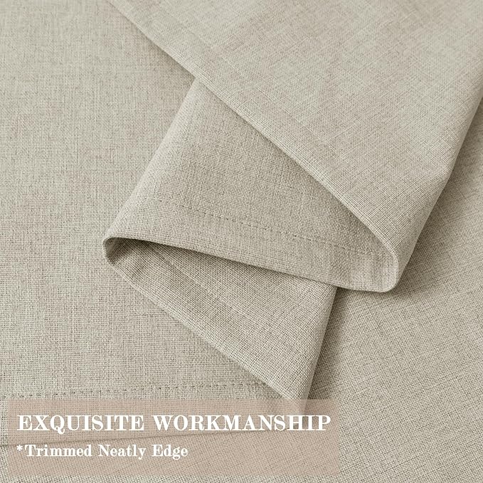 120" Wx108 L Linen Room Divider Drapes for Doorway/Glass Window/Sliding Door/Patio, Extra Wide Pinch Pleated Full Blackout Curtains for Girls Boys Teen Kids Room, 1 Panel, Ivory White