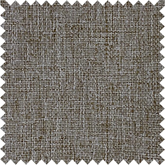 Macochico Pinch Pleated Blackout Curtains 102 Inches Long 100% Blackout Natural Linen Drapes for Bedroom Living Room Windows Farmhouse Burlap Curtains with Tieback 52”Wx102”L Light Brown 1 Panel