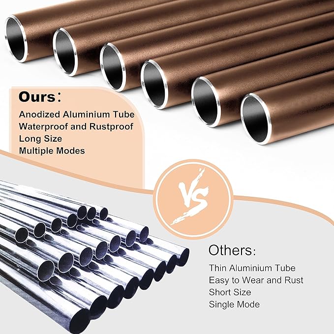 Large Aluminium Wind Chimes 37" Inches to Create a Zen Atmosphere Suitable for Outdoor, Garden, Patio Decoration Wind Chimes with Wind Catcher Suitable as A Gift for Unisex(2 Pack Coffe)