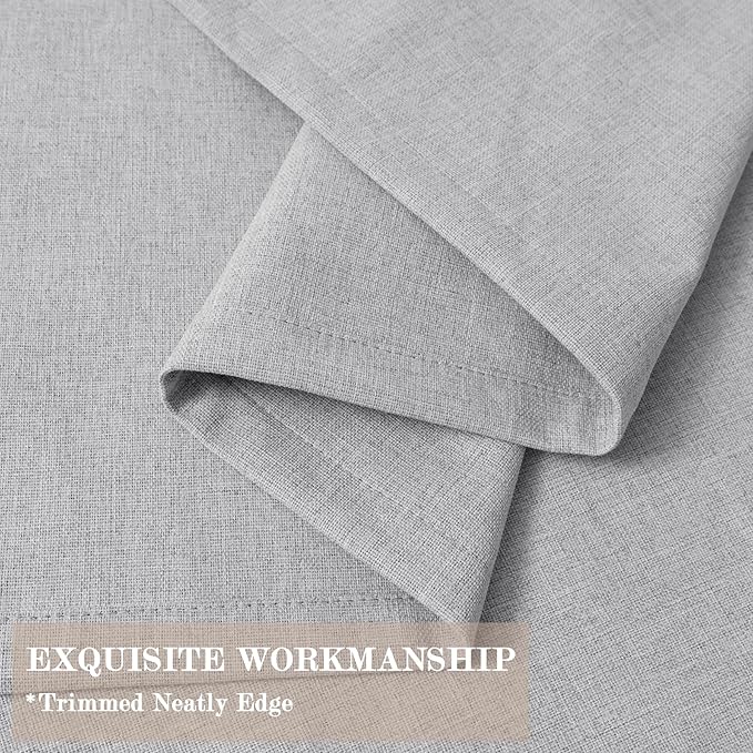 Full Blackout Privacy Curtains, 240 Inch Extra Wide Linen Blend Drapes, Pinch Pleat Window Drapery for Room Divider Storage/Space Room Separation, 1 Panel, W 240" x L 102", Silver Grey