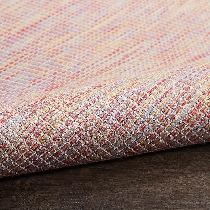 Nourison Home Positano Indoor/Outdoor Rainbow 3' x 5' Area Rug, Easy Cleaning, Non Shedding, Bed Room, Living Room, Dining Room, Backyard, Deck, Patio (3x5)