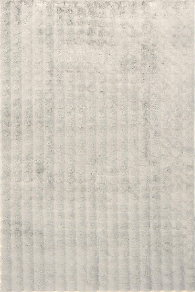 nuLOOM 7'6" x 9'6" Cozy Plush Area Rug, Machine Washable, Non-Slip, Soft Fluffy Shag Carpet for Living Room Bedroom Kids Room Nursery Home Decor, Jeni Grey