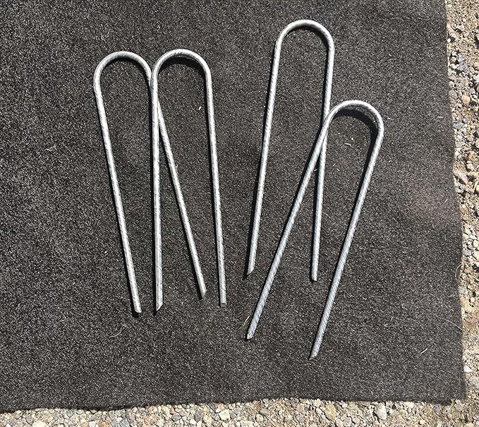 Sandbaggy Galvanized 6-Inch Landscape Staples ~ 9 Gauge Steel - Fabric Pins, Garden Earth Stakes, Ground Cover, Fence Anchors, Lawn Nails ~ Trusted by Organic Farmers Across The USA (10,000 Staples)