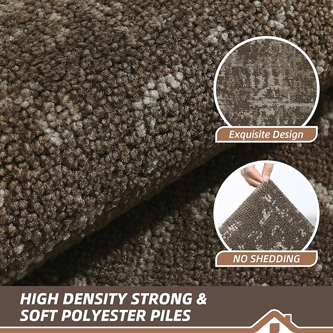 BEQHAUSE Dirt Trapper Door Mat 32"x48" Non-Slip Door Mats Washable Entryway Rugs Stain Resistant Doormat Absorbent Welcome Floor Mat for Front Back Door, Muddy Wet Shoes & Paws,Brown