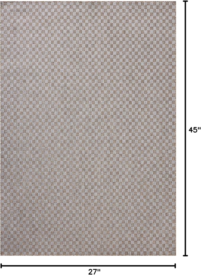 Loloi Amber Lewis Topanga Collection TOP-02 Natural/Silver 2'-3" x 3'-9" Indoor/Outdoor Area Rug