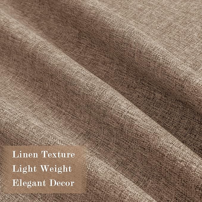 Full Blackout Privacy Curtains, 240 Inch Extra Wide Linen Blend Drapes, Pinch Pleat Window Drapery for Room Divider Storage/Space Room Separation, 1 Panel, W 240" x L 96", Taupe