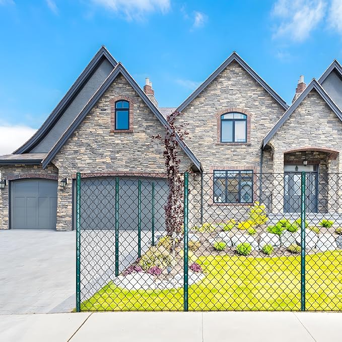 ARIFARO Fence Posts 4.8 Feet Sturdy Duty Metal Fencing Poles, Pack of 10, No Dig Garden U Post for Wire Fencing Steel Post for Yard, Outdoor Wire