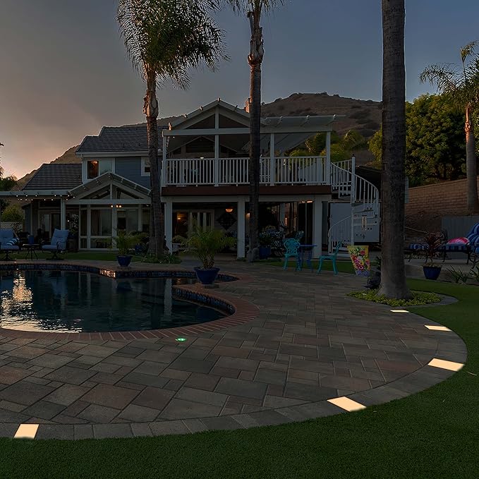 LUMENGY Paver Light 6X9 Inch (5.82 x 8.85 inches) 2700K, Brick Lighting for Pavers, Driveways, Pathways, Patios, Inground & Garden, 12V Waterproof, Drive-Over Rated