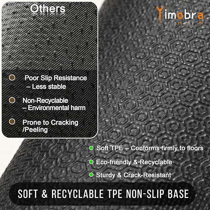 Yimobra Welcome Mat Outdoor Indoor, All-Season Waterproof Front Door Mat Outside Entrance, All-Weather Heavy Duty Non-Slip Doormat, Low Profile Porch Patio Entrance Mats, 47x32, Coffee