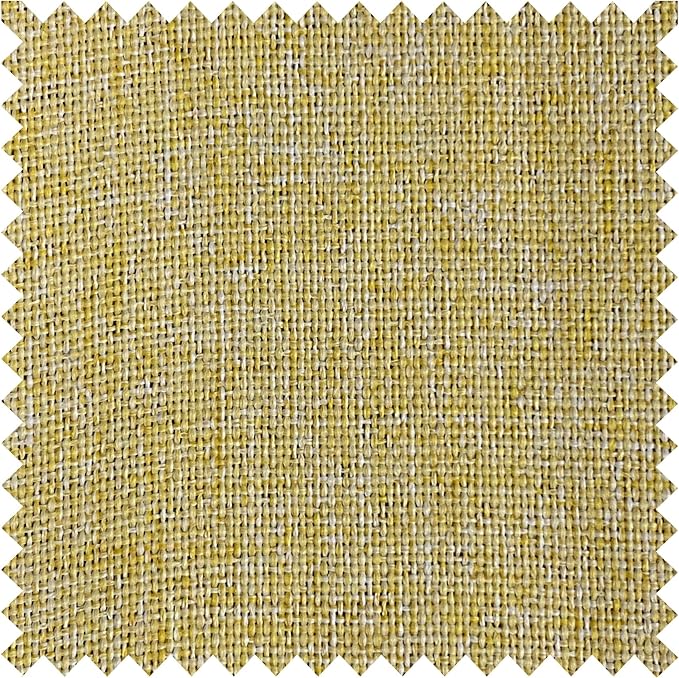Macochico Pinch Pleated Blackout Curtains 102 Inches Long 100% Blackout Natural Linen Drapes for Bedroom Living Room Windows Farmhouse Burlap Curtains with Tieback 52”Wx102”L Yellow 1 Panel