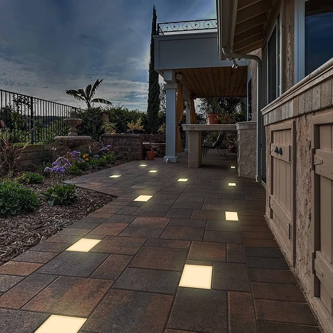 LUMENGY Paver Light 6X9 Inch (5.82 x 8.85 inches) 2700K, Brick Lighting for Pavers, Driveways, Pathways, Patios, Inground & Garden, 12V Waterproof, Drive-Over Rated