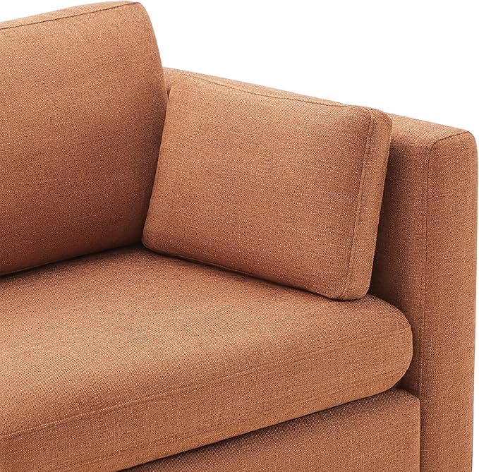 CHITA Oversized Modular Sectional Convertible Fabric Sofa Set, FSC Certified Extra Large Sectional Deep Seat Couch for Living Room,112 inch Width, 3 Seat Modern Modular Sofa, Terracotta