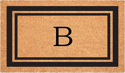 Calloway Mills 152963048B Black Border 30" x 48" Monogram Doormat Letter (B)