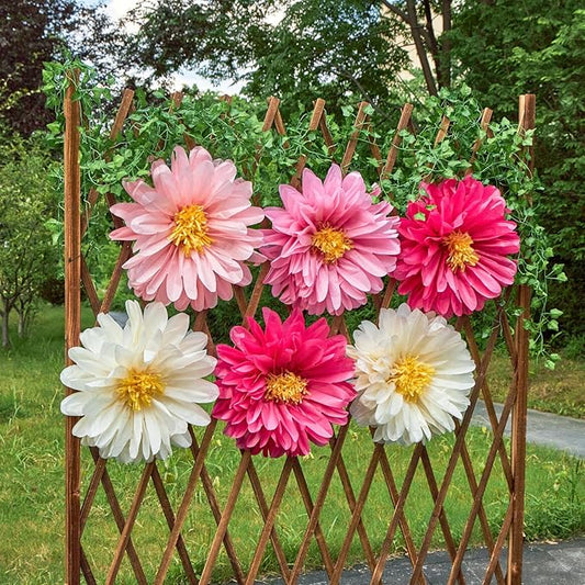 Homarkable 6 Pcs Large Pink Tissue Paper Flowers, 20 Inch Handcrafted Giant Paper Flowers for Spring Summer Party Wedding Birthday Backdrop Baby Shower Nursery Craft Outdoor Wall Decor