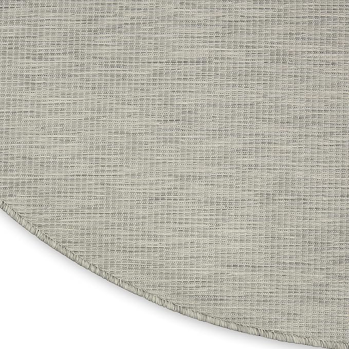 Nourison Home Positano 8' x Round Light Gray Fabric Modern Area Rug (8' Round)