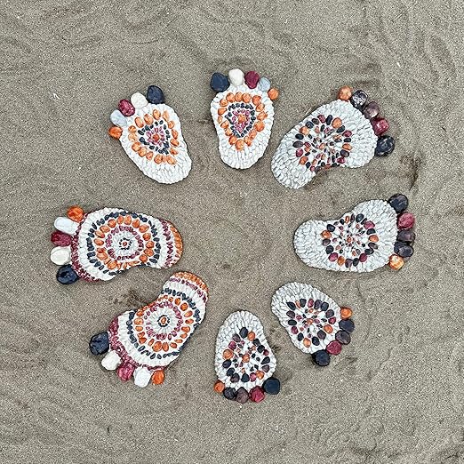 Outdooor Stepping Stones - Decorative Garden Stones for Patio, Deck, Garden or Sidewalk Faux Cobblestone Stepping Stones (Set of 2#B