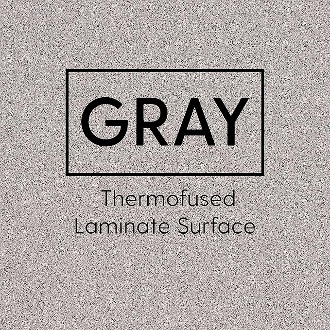 FDP Rectangle Activity School and Classroom Kids Table (30 x 72 inch), Chunky Toddler Leg, Adjustable Height 15-24 inches - Gray Top and Navy Edge