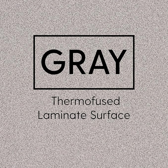 Factory Direct Partners FDP Rectangle Activity School and Classroom Kids Table (24 x 60 inch), Chunky Toddler Legs, Adjustable Height 15-24 inches - Gray Top and Green Edge