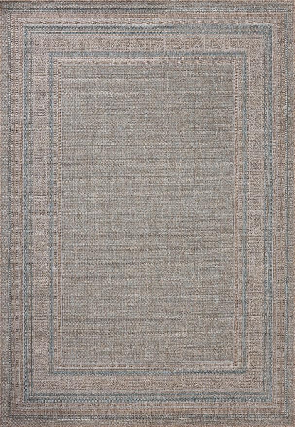 Loloi Amber Lewis Topanga Collection TOP-05 Natural/Teal 2'-3" x 3'-9" Indoor/Outdoor Area Rug