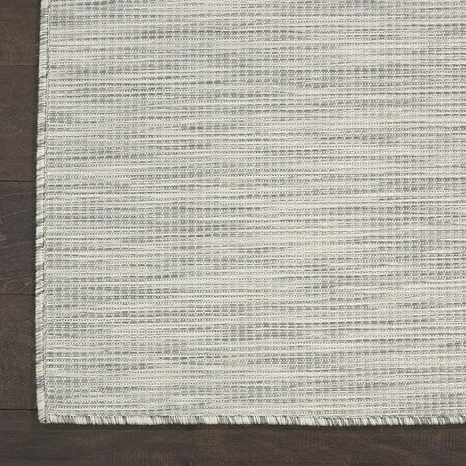 Nourison Positano Light Grey 2' x 6' Area Rug Easy Clean, Non Shedding, Bed Room, Living Room, Dining Room, Kitchen (6' Runner)