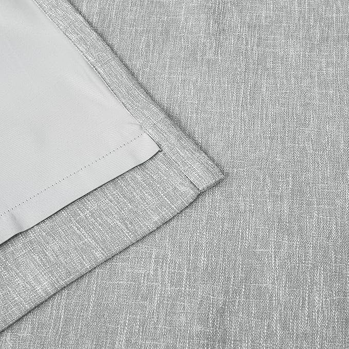 Vision Home Silver Gray Pinch Pleated Full Blackout Curtains Room Darkening Window Curtains 63 inch for Living Room Bedroom Thermal Insulated Pinch Pleat Drapes with Hooks Back Tab 2 Panel 40" Wx63 L