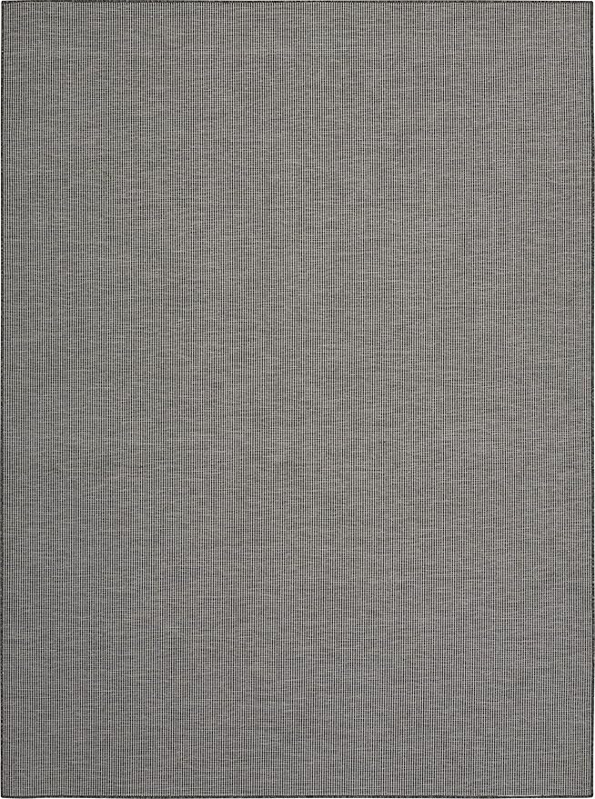Nourison Home Positano Charcoal 8' x 10' Area Rug, Modern, Solid, Indoor/Outdoor, Easy Cleaning, Non Shedding, Bed Room, Living Room, Deck, Backyard