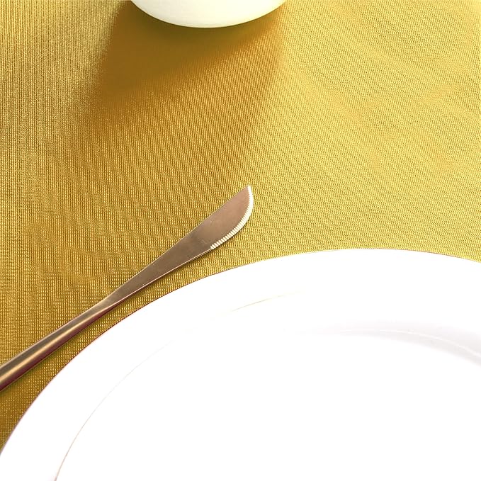 sancua Rectangle Tablecloth - 54 x 120 Inch - Stain and Wrinkle Resistant Washable Polyester Table Cloth, Decorative Fabric Table Cover for Dining Tables, Buffet Parties and Camping, Yellow