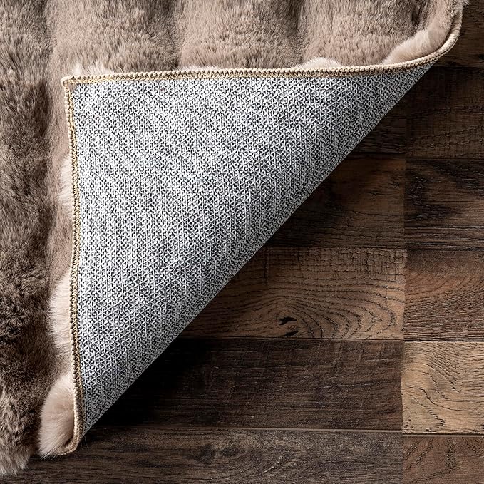 nuLOOM 3'9" x 6' Cozy Plush SuperiorWash Area Rug, Machine Washable, Non-Slip, Soft Fluffy Shag Carpet for Living Room Bedroom Kids Room Nursery Home Decor, Jeni Taupe