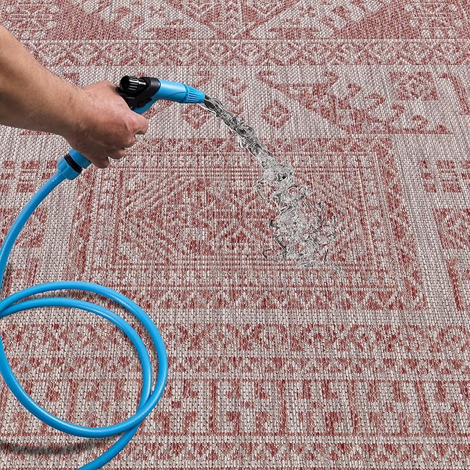 Keen Home Design Terrace Outdoor Runner Rug - 2x8 Washable Indoor/Outdoor Rug for Patio, Kitchen, Balcony, Beach, Garden, Deck and Porch, Size: 2'2"x7'7"