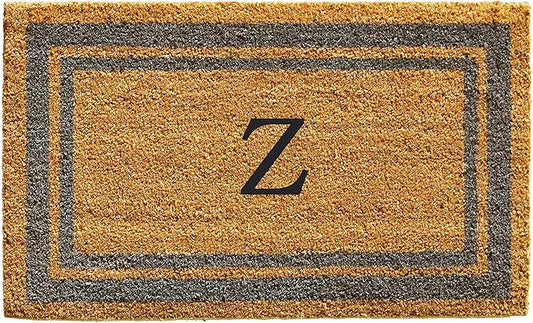 Calloway Mills 153022436Z Periwinkle Border 24" x 36" Monogram Doormat, (Letter Z)