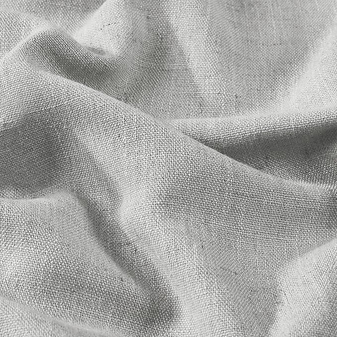 Vision Home Light Gray Pinch Pleated Full Blackout Curtains Linen Blended Thermal Insulated Window Panels 120 inch for Bedroom Living Room Darkening Pleat Drapes with Hooks Back Tab 10FT 60"Wx120"Lx1
